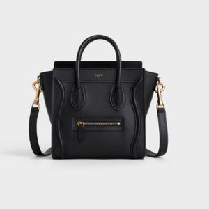 Celine Nano luggage bag black smooth calfskin with dust bag